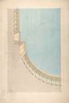 Perspectival study for one quadrant of a ceiling design including a trompe l’oeil balustrade