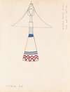 Designs for lamps with triangular shades.] [Design with white, red, and metallic silver