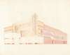 Designs for the Puck Theater (later Elgin Movie Theater, then Joyce Movie Theater), New York, NY.] [Exterior perspective study