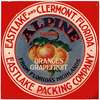 Alpine Brand Oranges and Grapefruits Label