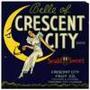Belle of Crescent City Brand Fruit Label
