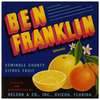 Ben Franklin Brand Citrus Label