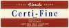 Certi-Fine Brand Florida Citrus Fruit Label