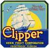 Clipper Brand Florida Citrus Fruit Label