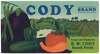 Cody Brand Vegetable Label
