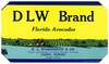 DLW Brand Florida Avocados Label