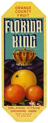 Florida King Citrus Label