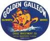 Golden Galleon Brand Citrus Label
