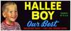Hallee Boy Produce Label