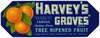 Harvey’s Groves Brand Citrus Label