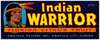 Indian Warrior Brand Florida Citrus Fruit Label