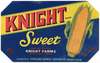 Knight Brand Sweet Corn Label