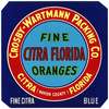 Label for Fine Citra Oranges – Blue