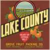 Lake County Brand Citrus Label