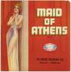 Maid of Athens Brand Citrus Label