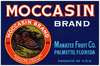 Moccasin Brand Fruit Label