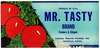 Mr. Tasty Brand Tomato Label