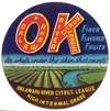 Oklawaha River Citrus League Citrus Label
