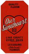 Our Sweetheart – Red Label Citrus Label