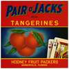 Pair O’Jacks Brand Tangerines Label