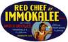 Red Chief of Immokalee Brand Produce Label