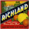 Richland Brand Citrus Label