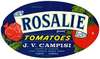 Rosalie Brand Tomatoes Label