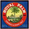 Royal Palm Oranges and Grapefruit Label