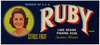 Ruby Brand Citrus Fruit Label
