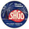 Sago Brand Florida Cabbage Label