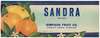 Sandra Brand Fruit Label