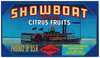 Showboat Florida Citrus Fruit Label