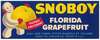 SnoBoy Florida Grapefruit Label