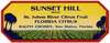 Sunset Hill Brand Florida Citrus Label