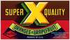 Super X Quality Oranges and Grapefruit Label