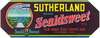 Sutherland Brand Fruit Label