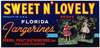 Sweet N’ Lovely Brand Florida Tangerines Label