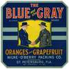 The Blue and the Gray Brand Citrus Label