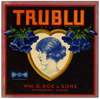 TruBlu Brand Produce Label
