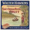 Walter Hawkins Fancy Indian River Fruit Citrus Label
