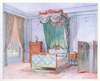Chambre a coucher Louis XVI, peinte en gris….