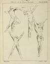 Four studies of crucified figures