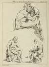 Three studies of seated male figures