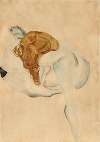 Weiblicher Akt auf ihren Arm gestützt (Female nude leaning on her arm)