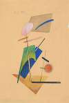 Ohne Titel (Composition with a Small Violet Oval;Composition with a Small Blue Oval)