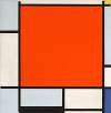 Composition with Large Red Plane, Bluish Gray, Yellow, Black and Blue