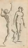 Plate XI: Artist study of standing nude females
