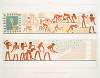 Peinture; captifs employés a bâtir un temple d’Amon, a Thèbes