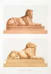 Sculpture; androsphinx et criosphinx (Aménophis III — XVIIIe. dynastie)