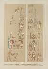 A scene representing the worship of Ptah, various tools and manufacturing processes, etc.